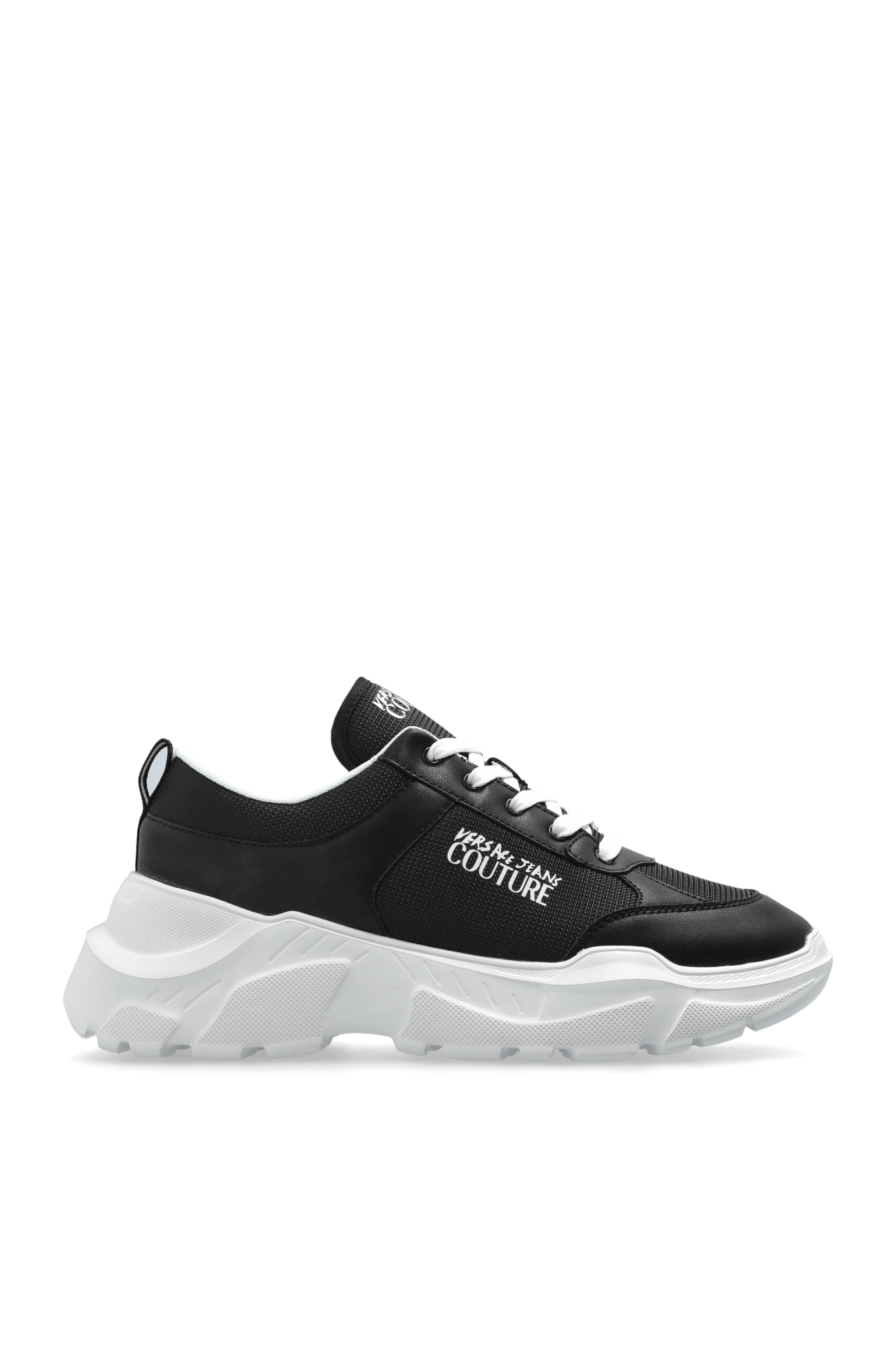 Black Sneakers with printed logo Versace Jeans Couture
